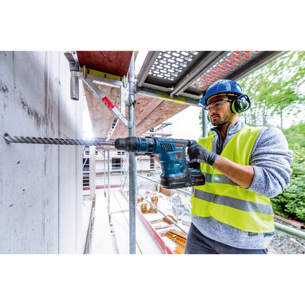 Akumuliatorinis perforatorius BOSCH PRO BITURBO GBH 18V-36 C solo (be akum., su Bluetooth) - 3