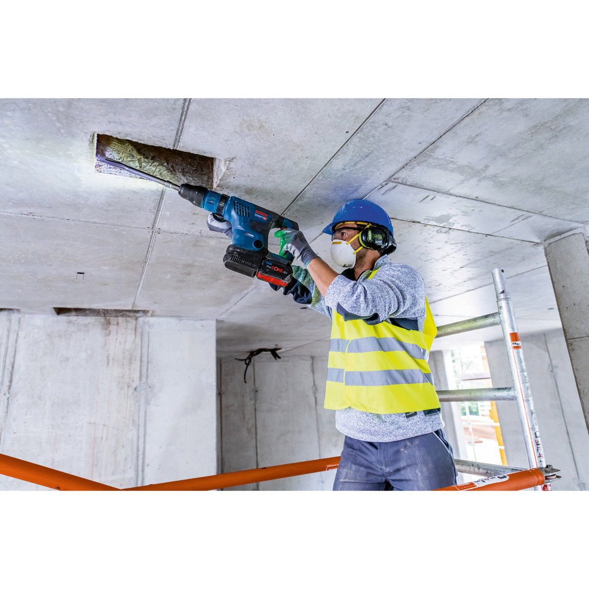 Akumuliatorinis perforatorius BOSCH PRO BITURBO GBH 18V-36 C solo (be akum., su Bluetooth) - 5