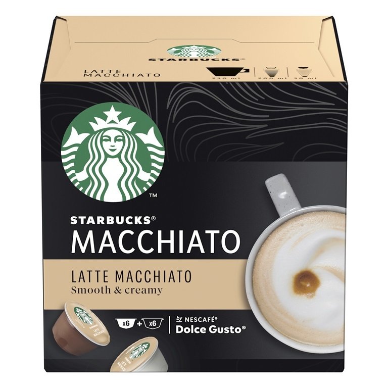 Kavos kapsulės STARBUCKS Dolce Gusto Latte Macchiato, 12 kapsulių, 129 g