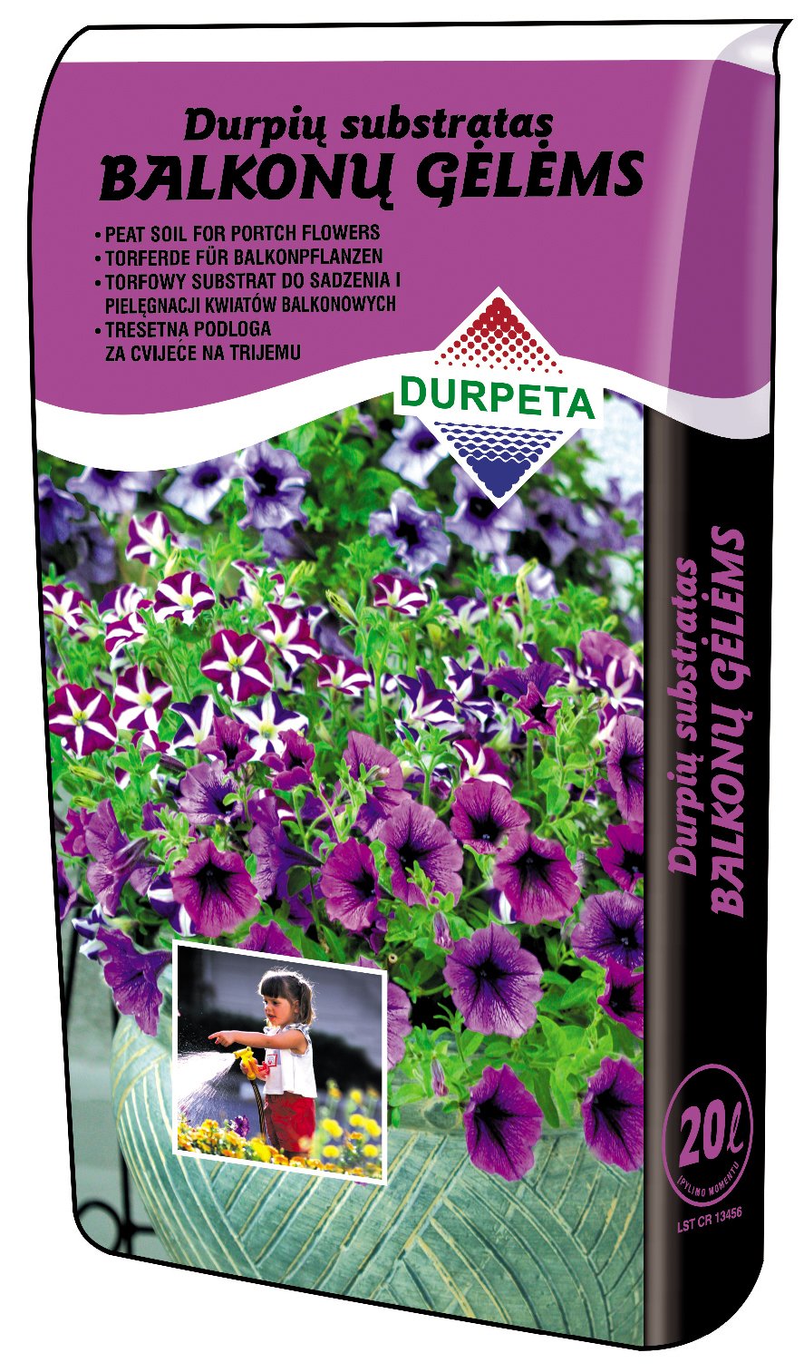 Balkono gėlių durpių substratas DURPETA, 20 l - 1