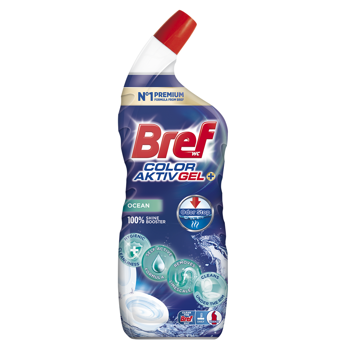 WC valiklis BREF 10 x Effect Lime Scale Ocean, 700 ml
