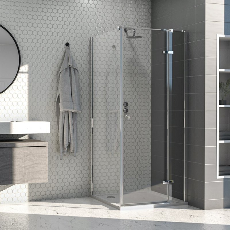 Dušo kabina AQUALUX Hinged 100x80, dešininė - 1