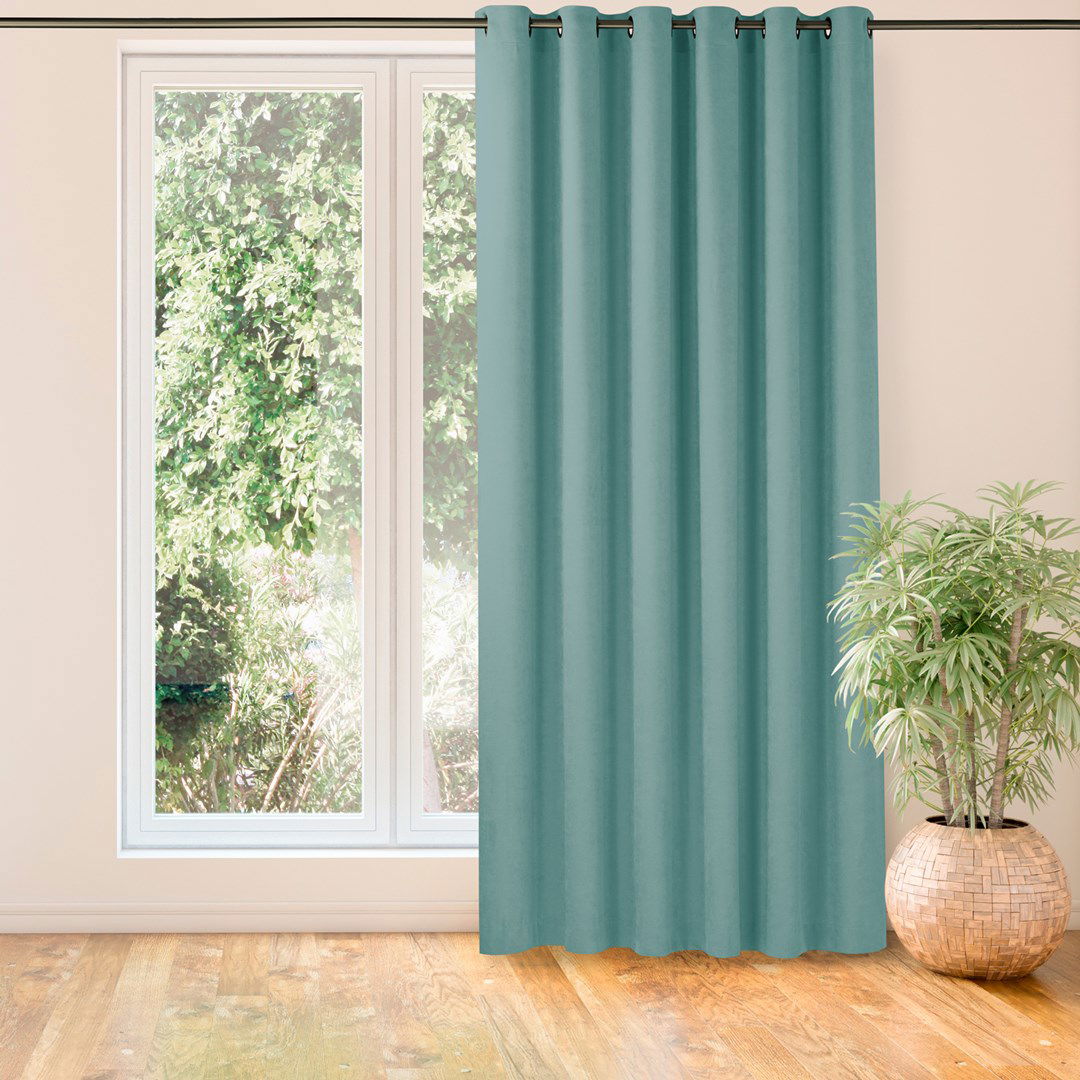 Naktinė užuolaida MILANA TURQUOISE EYELETS, 220x175 cm - 2