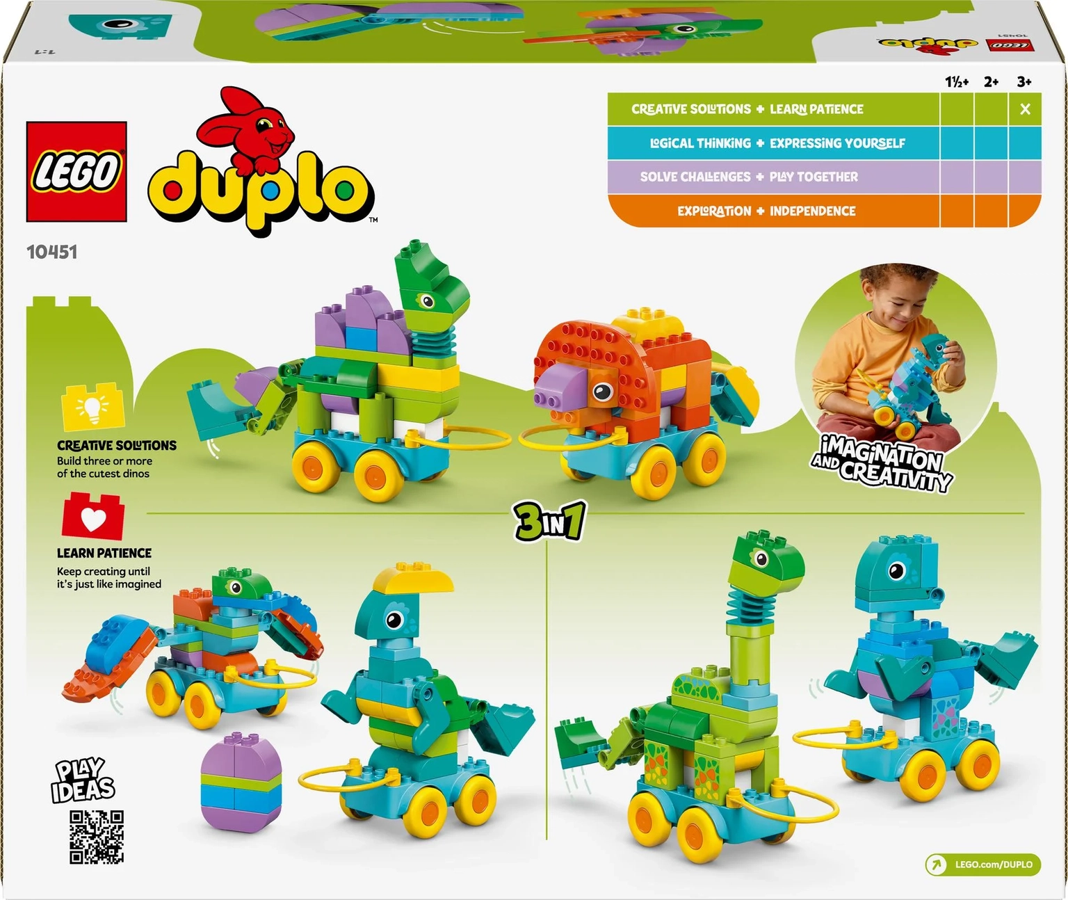 Konstruktorius LEGO DUPLO Town 3in1 Dinosaurs on Wheels - 2