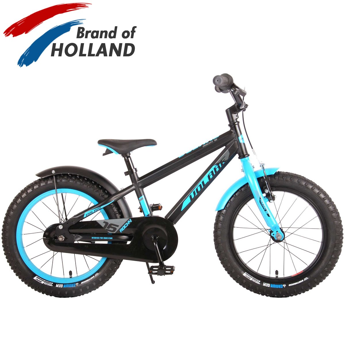 Vaikiškas dviratis VOLARE 16" Rocky (21672) juodas/mėlynas - 1