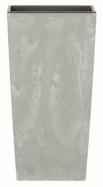 Plastikinis vazonas URBI SQUARE BETON, su įdėklu, pilkos sp., 26,5 x 26,5 x 50 cm - 2
