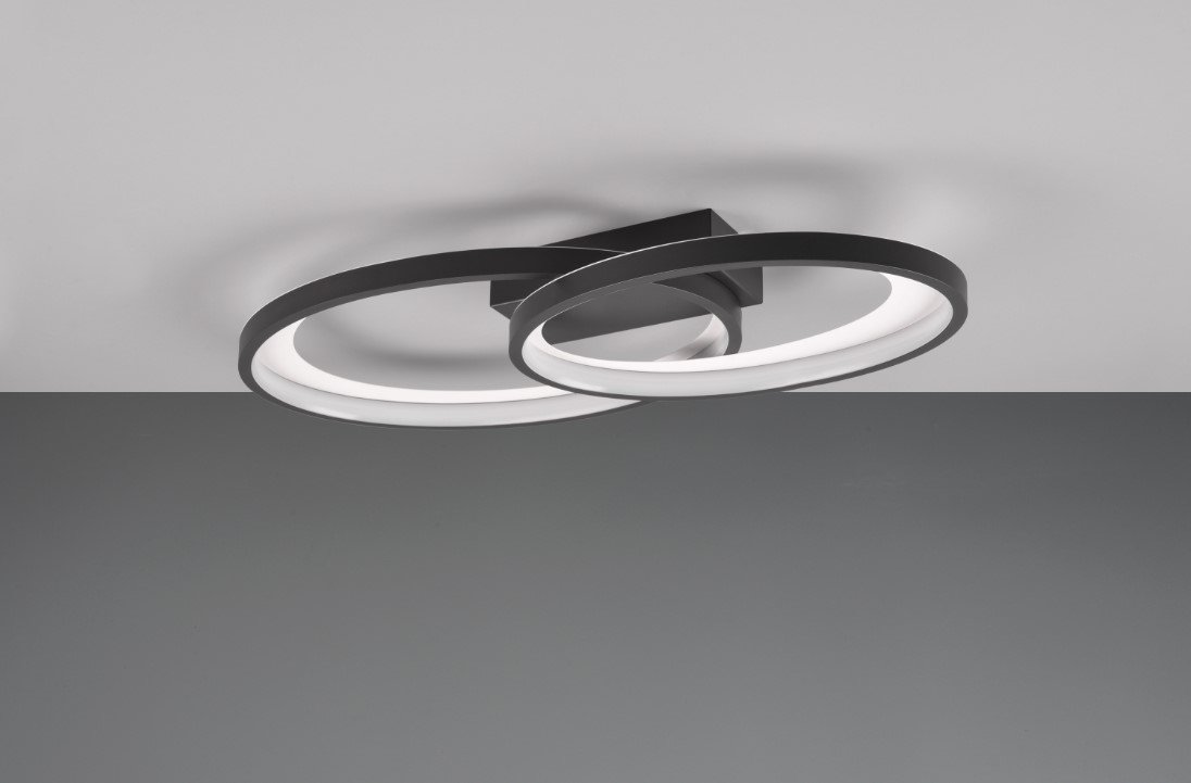 Lubinis LED šviestuvas REALITY Malaga, 24W, 3000K, 2000lm, juodos sp., 30 x 57 x 8 cm - 3