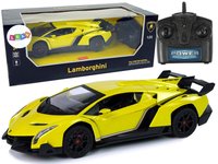 Radijo bangomis valdomas Lamborghini Veneno 1:24 geltonas su pulteliu - 4