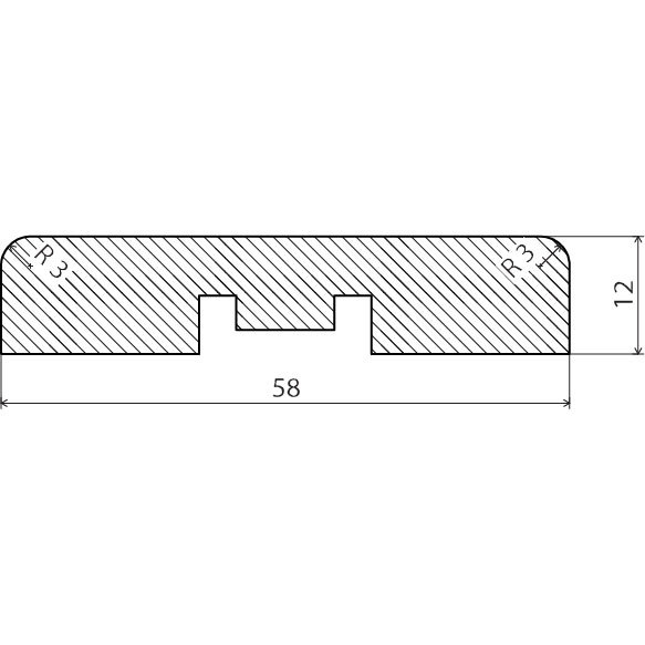 Durų apvadas VILJANDI CASPIAN, SILE, FORTE, MDF, 12 x 58 mm, balta-1