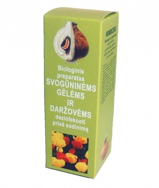 Biologinis preparatas dezinfekuoti svogūnines gėles ir daržoves HUMDEZBIO, 100 ml