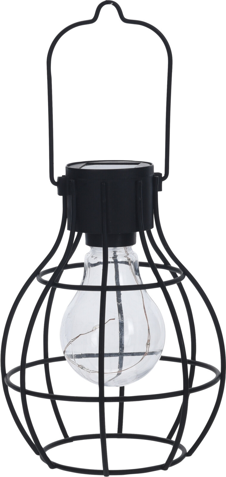 Pakabinamas LED lauko žibintas, įkraunamas saulės energija, 3 dizainų, juodos sp., h 14-16 cm-1
