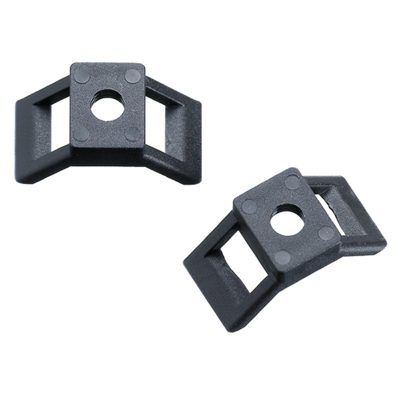 Haupa prisukamas dirželio laikiklis, juodas, 7.8mm, 100vnt.-0