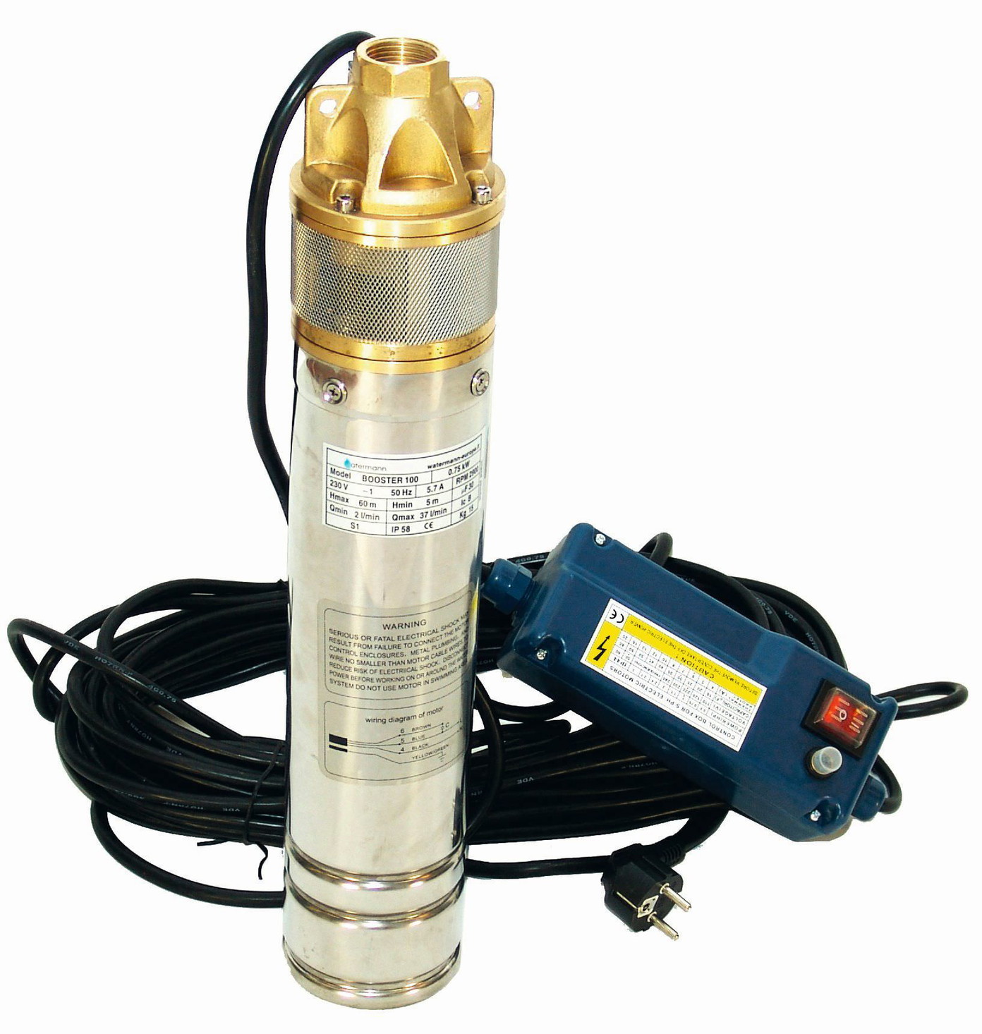 Giluminis vandens siurblys DELFIN SUB100, 60 m-40l/min-750 W-0