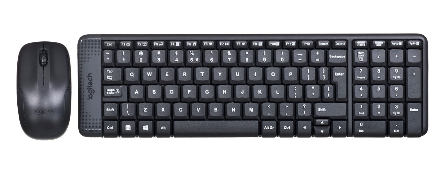 Klaviatūra Logitech MK220 INT EN, juoda, belaidė - 1