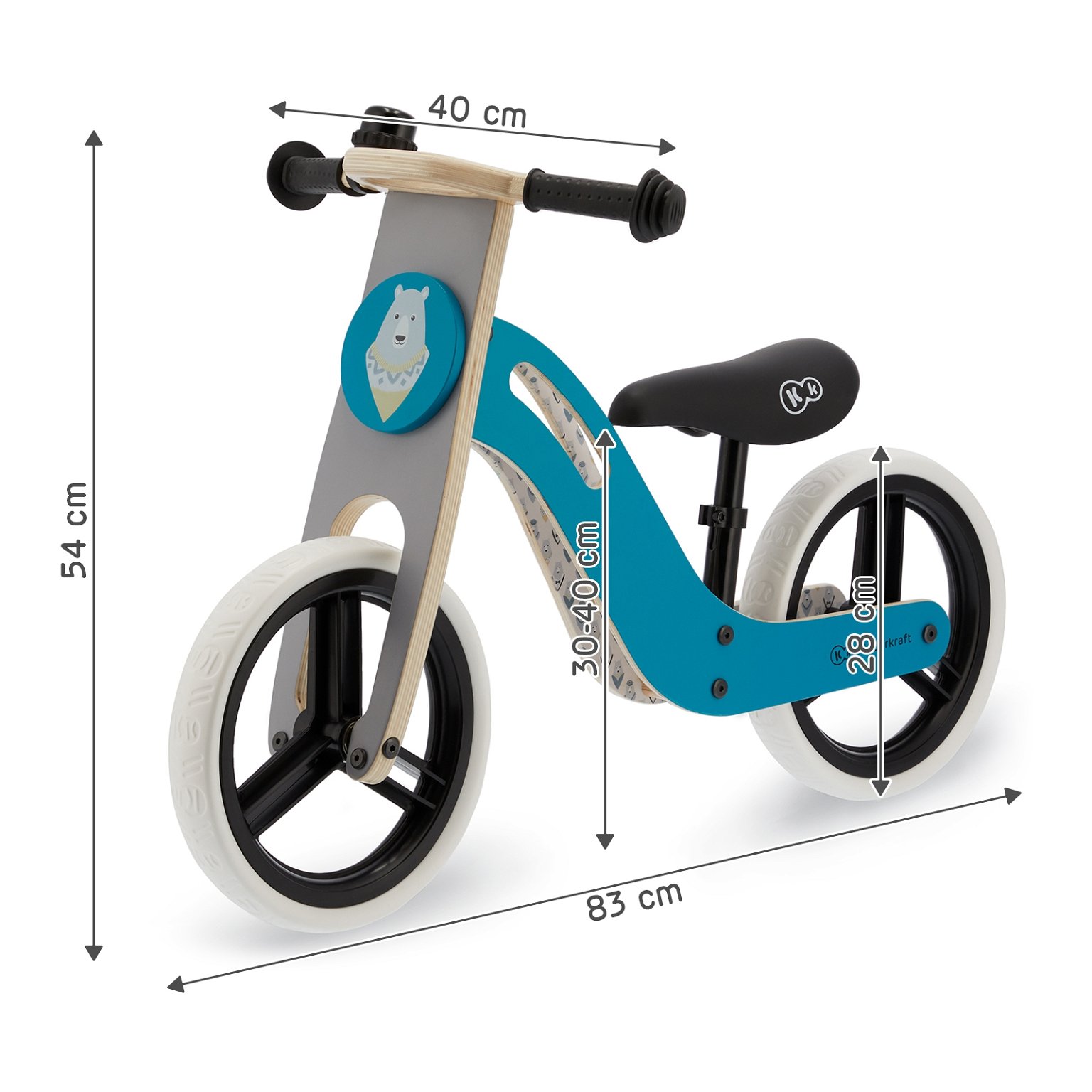 Balansinis dviratis KINDERKRAFT Uniq, mėlynas 12'' - 7