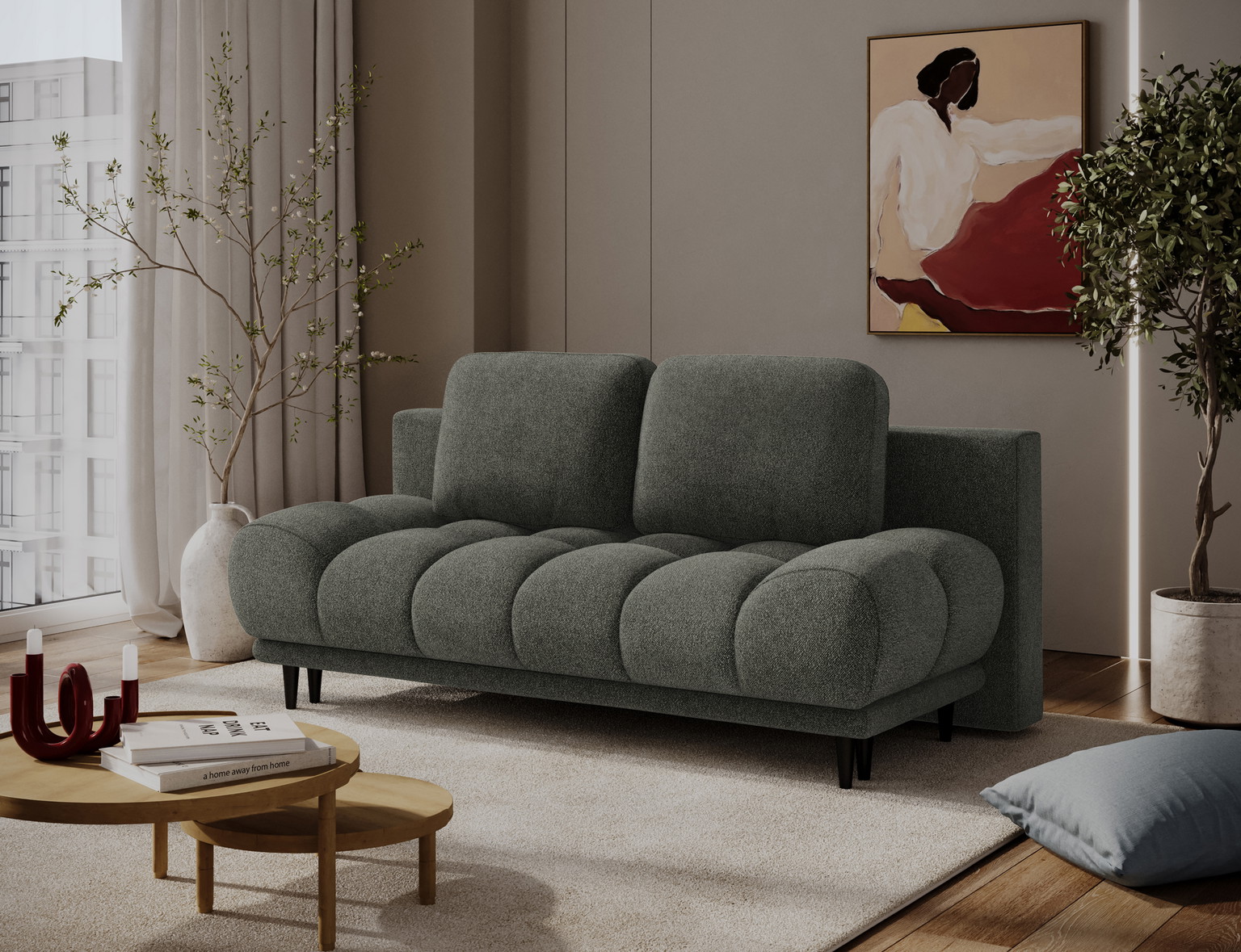 Sofa-lova Guavio Xillar 100, žalia sp., 91 x 210 cm x 97 cm - 4