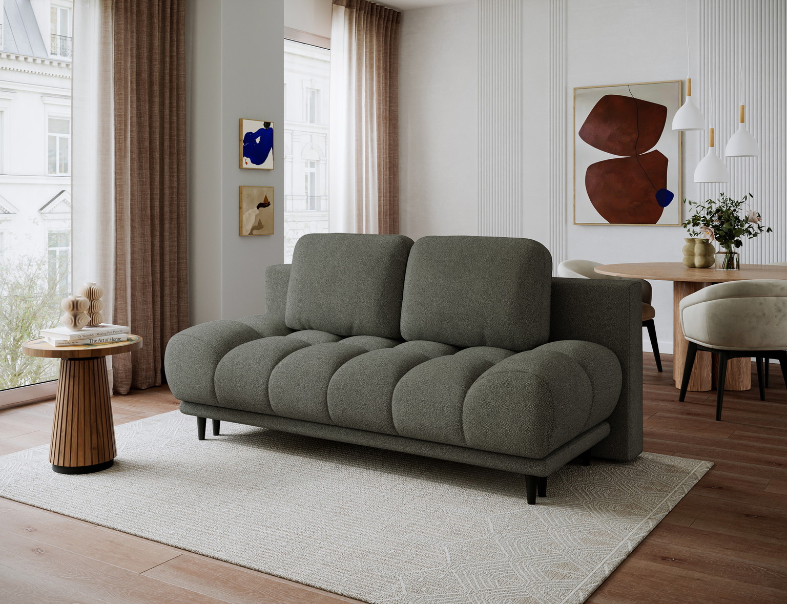 Sofa-lova Guavio Xillar 100, žalia sp., 91 x 210 cm x 97 cm - 5