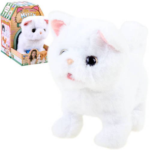 Interaktyvus pliušinis žaislas Kačiukas, baltas