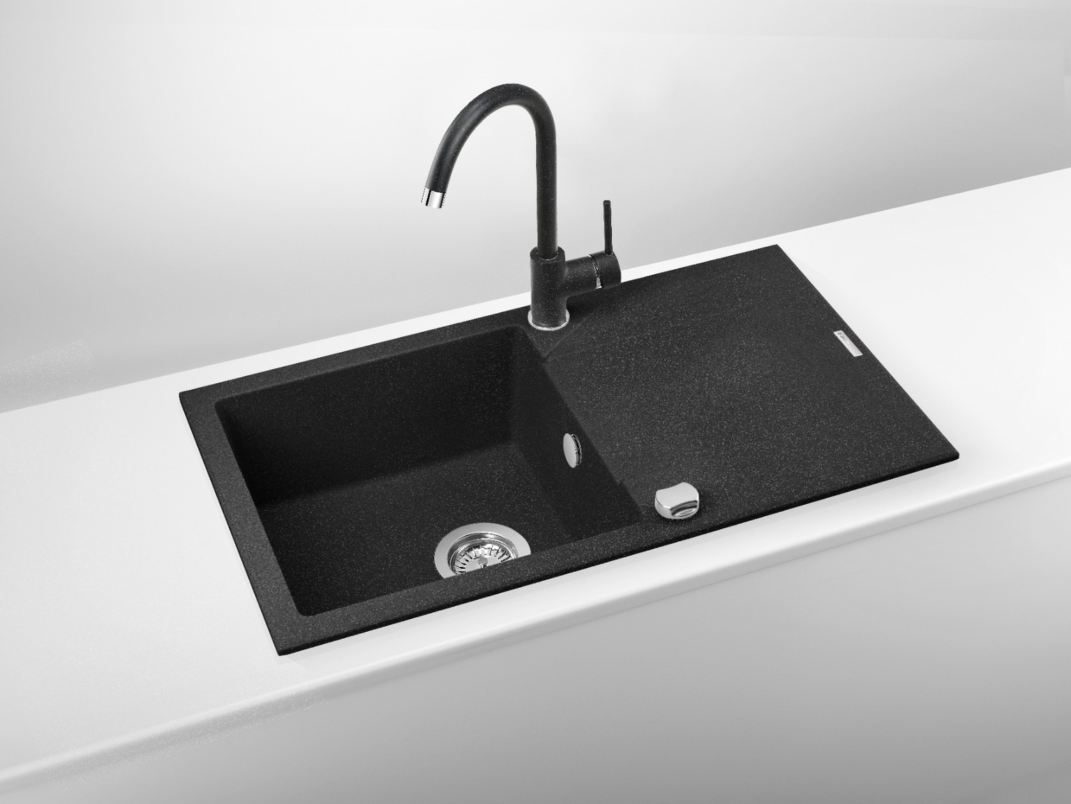 Deante granitinė virtuvinė plautuvė Deante Evora ZQJ 2113, Graphite - 4