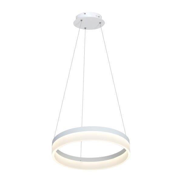 Pakabinamas LED šviestuvas MILAGRO RING, 24 W, 1680 lm, 4000 K, baltos sp., ø40 x h50-90 cm