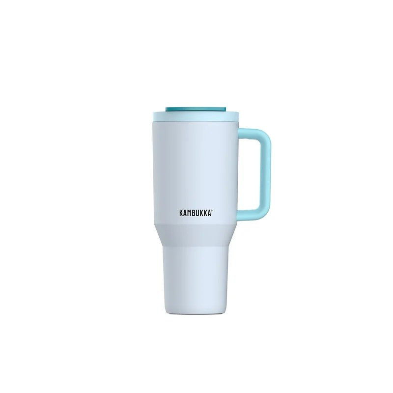 Termo puodelis su šiaudeliu KAMBUKKA RIO, melsvos sp., 950 ml-1
