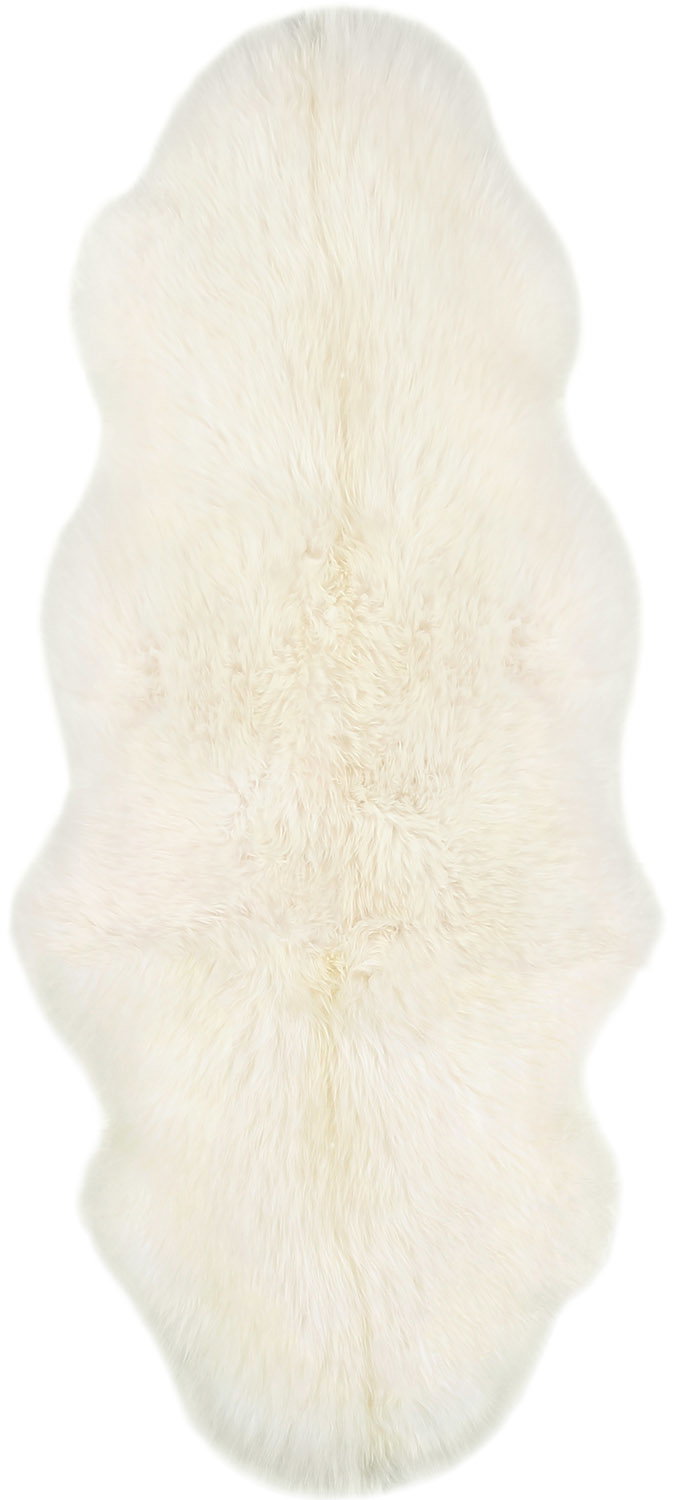 Avies kailio kilimas NARMA MERINO NATURAL WHITE 1,5x LUNGO, 135 x 60 cm, 100% kailio-0