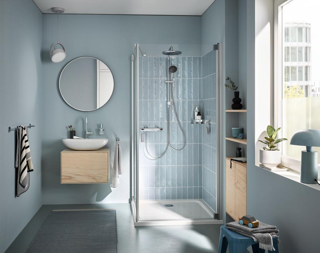 Dušo sistema GROHE VITALIO START 250 FLEX, lietaus ir rankinis dušas, 2 srovių, chrom. - 6