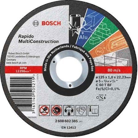 Universalus pjovimo diskas BOSCH, 125 x 1,0 x 22,23 mm, ACS 60 V BF