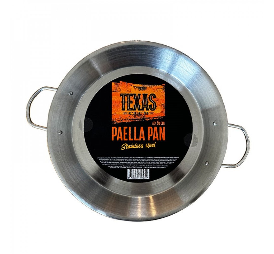 Paella keptuvė TEXAS CLUB, nerūdijančio plieno , 36 cm