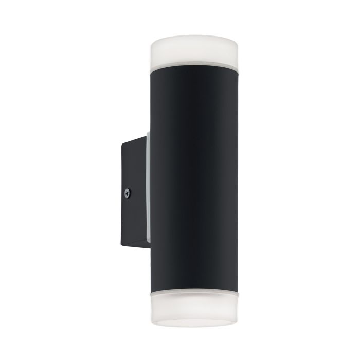 Sieninis lauko šviestuvas EGLO RIGA, IP54, GU10, 2x4,6W, 4000K, 2x400lm, juodas 7x12x22cm - 1