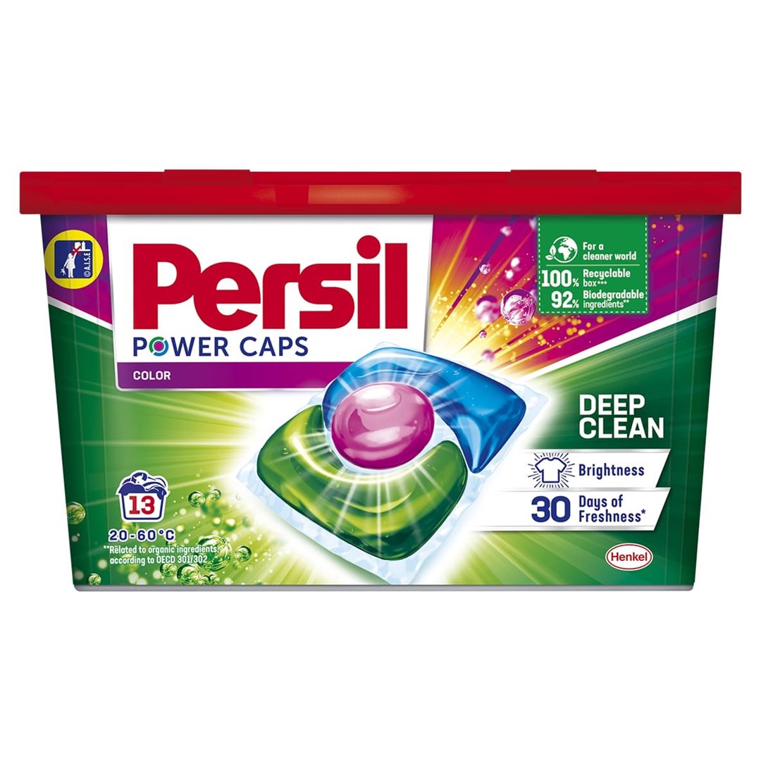 Skalbimo kapsulės PERSIL POWER Color, 13 skalbimų