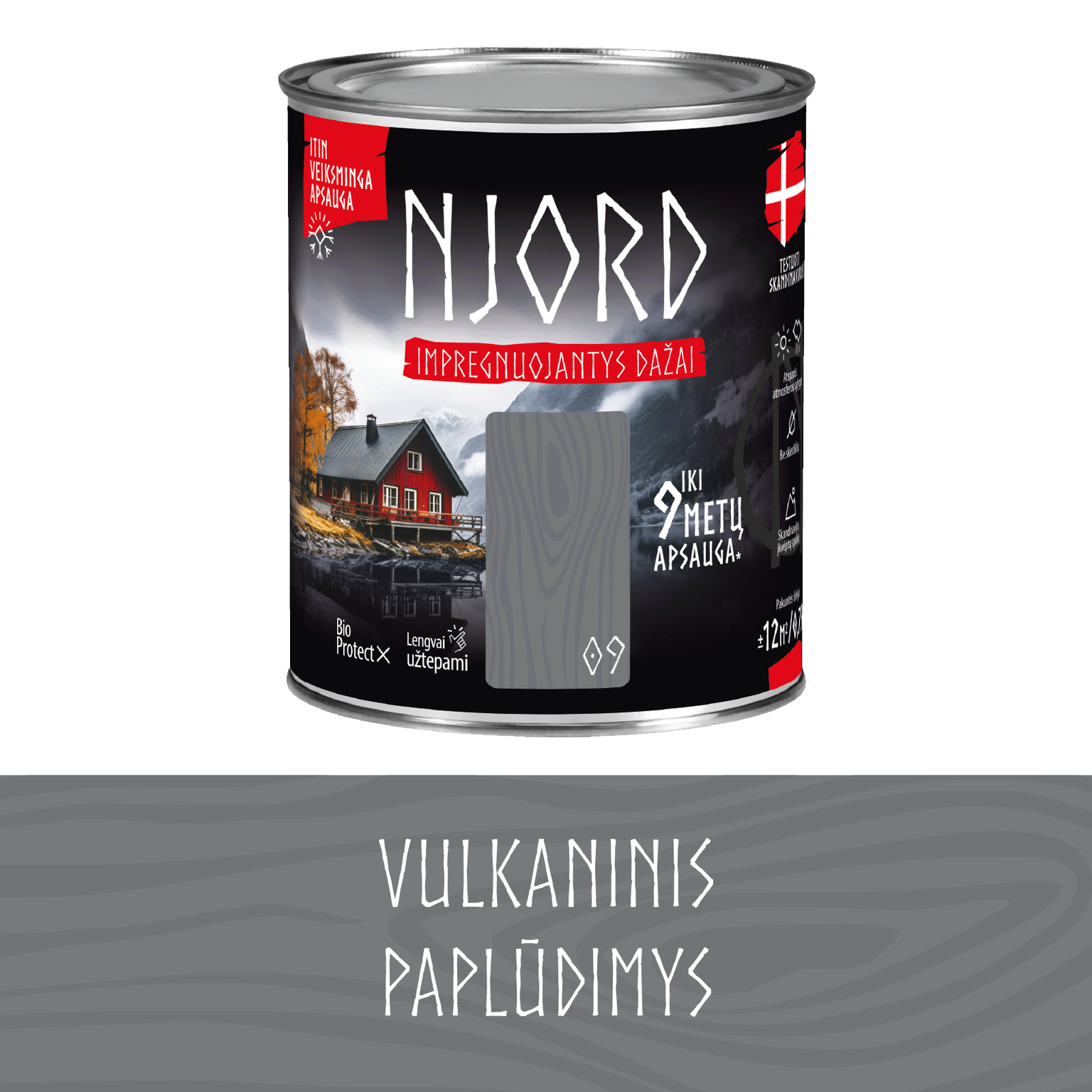 Impregnuojantys dažai medienai NJORD, vulkaninio paplūdimio sp., 0,75 l-0