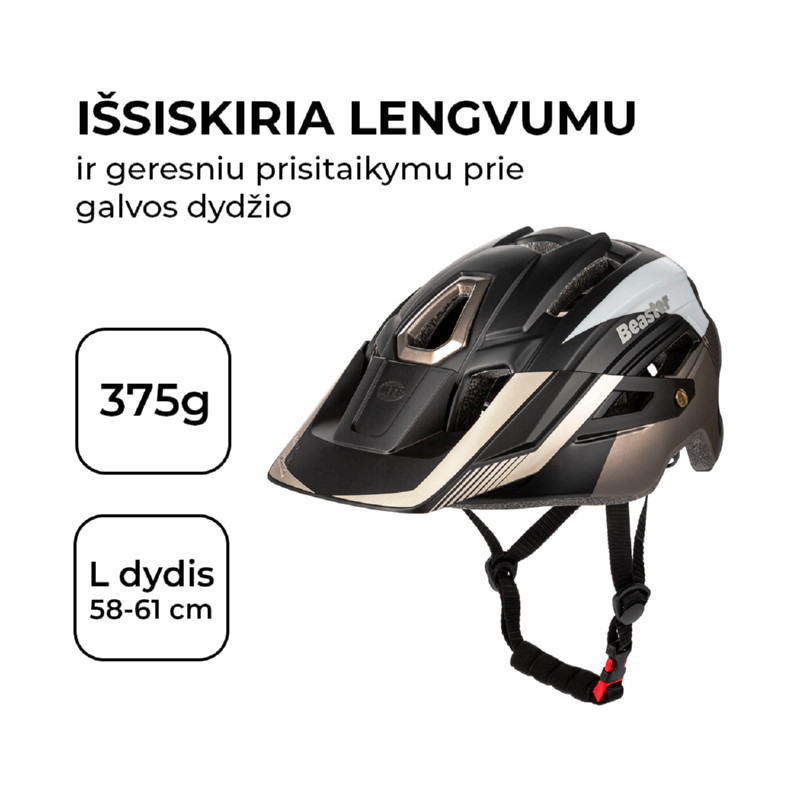 Šalmas Beaster BS828S, L dydis - 6