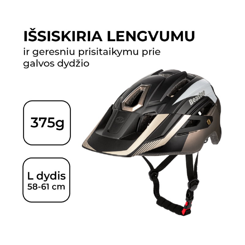 Šalmas Beaster BS828S, L dydis - 6