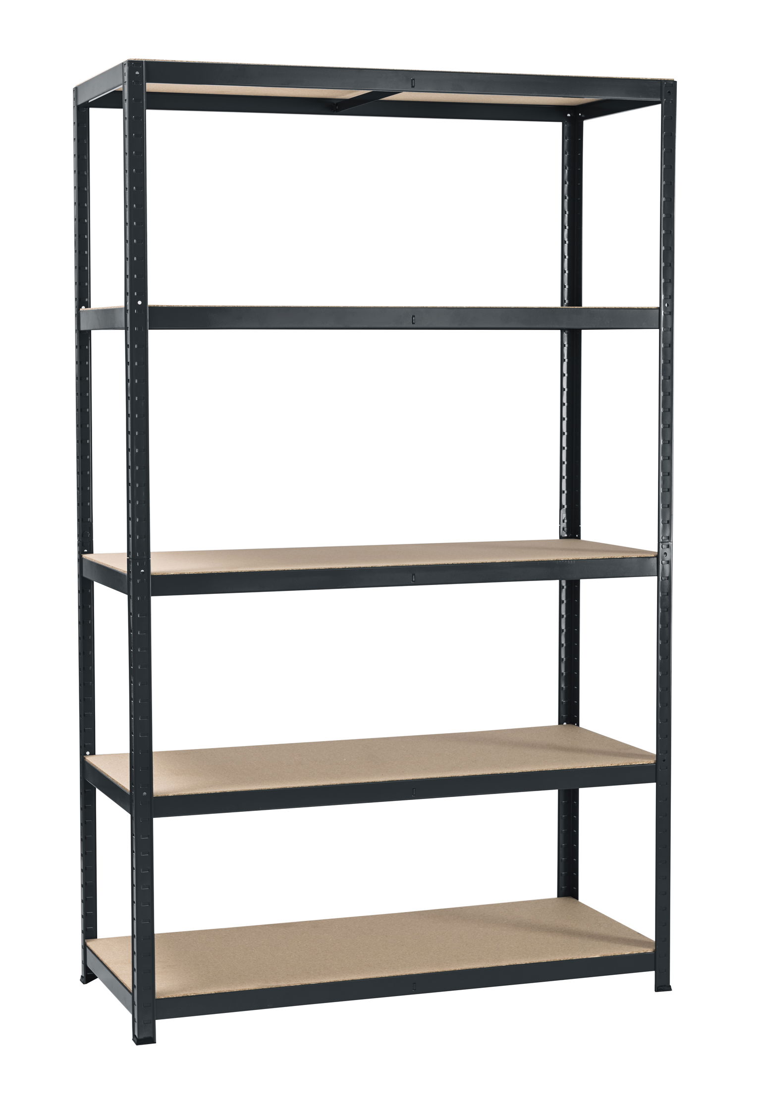 Sandėliavimo lentyna Strong 300, 196 x 120 x 40 cm, juoda sp. apkrova 300 kg-0