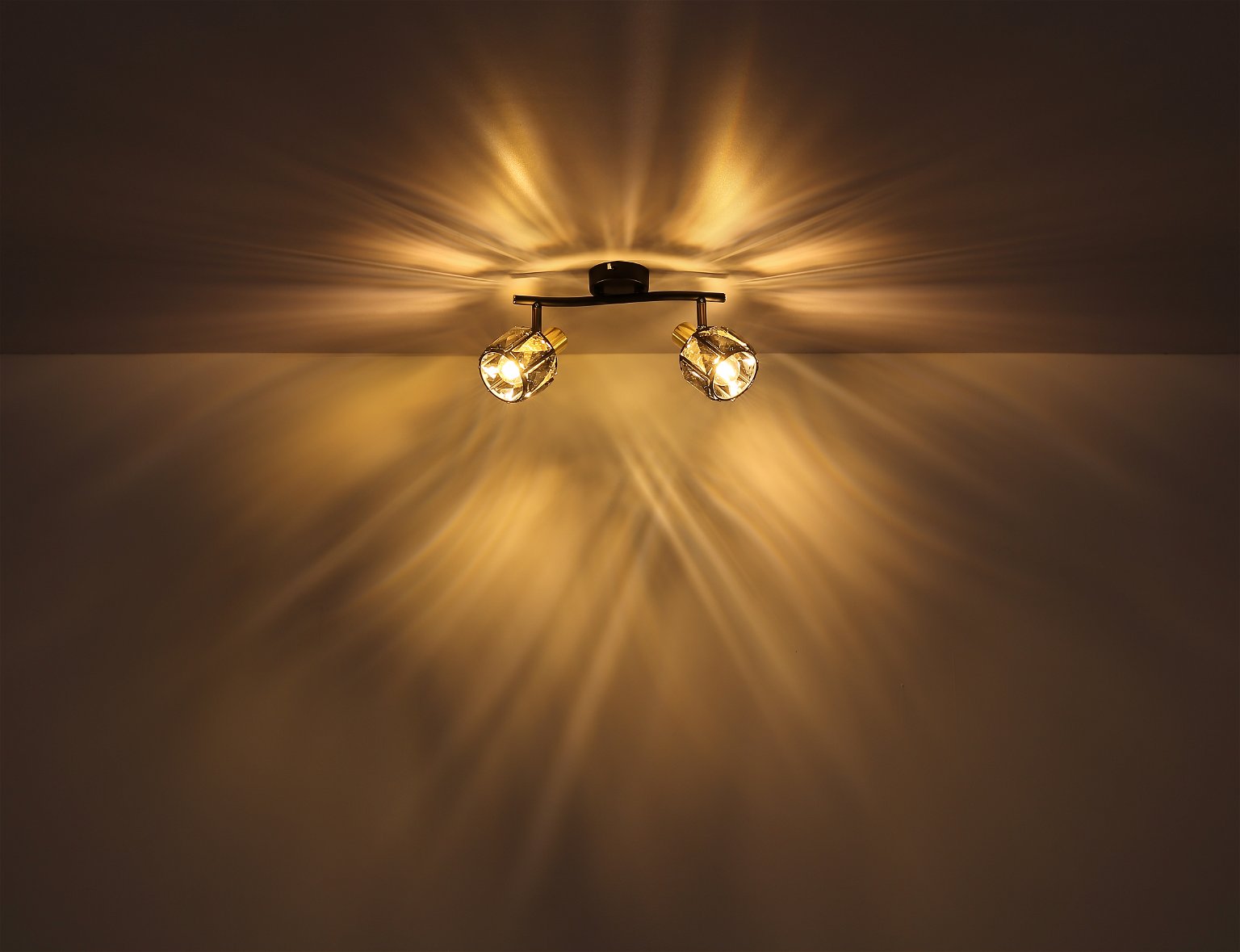 Taškinis šviestuvas GLOBO Indiana, 2 x E14, 40W, juodos/ aukso sp., 28 x 18 x 22 cm - 4
