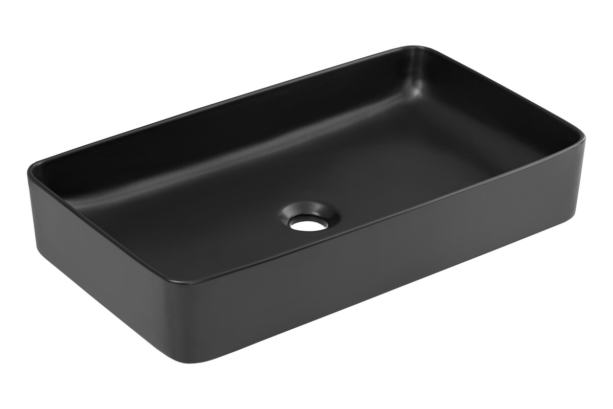 Apatinė vonios spintelė COMAD OCEAN BLACK su praustuvu SLIM 60, ąžuolo/juoda - 4