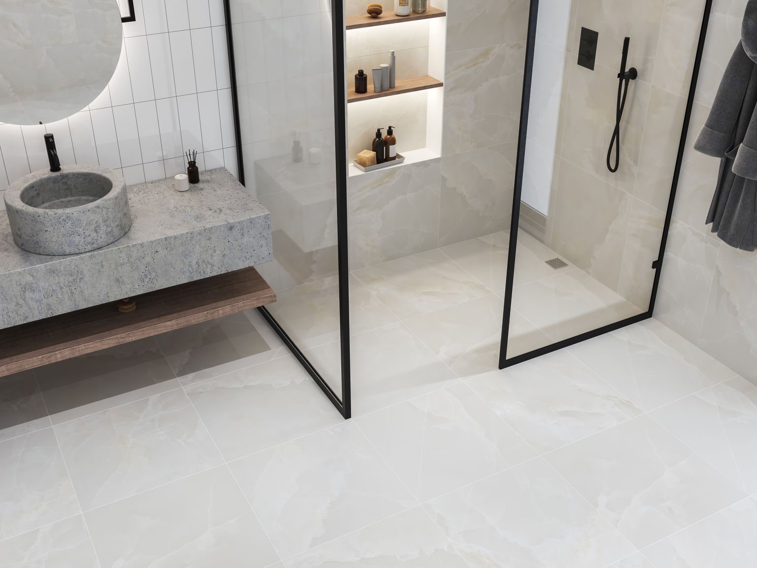 Akmens masės plytelės ONYX TOSCANO BEIGE, 60 x 60 cm (1,44 m2) - 4