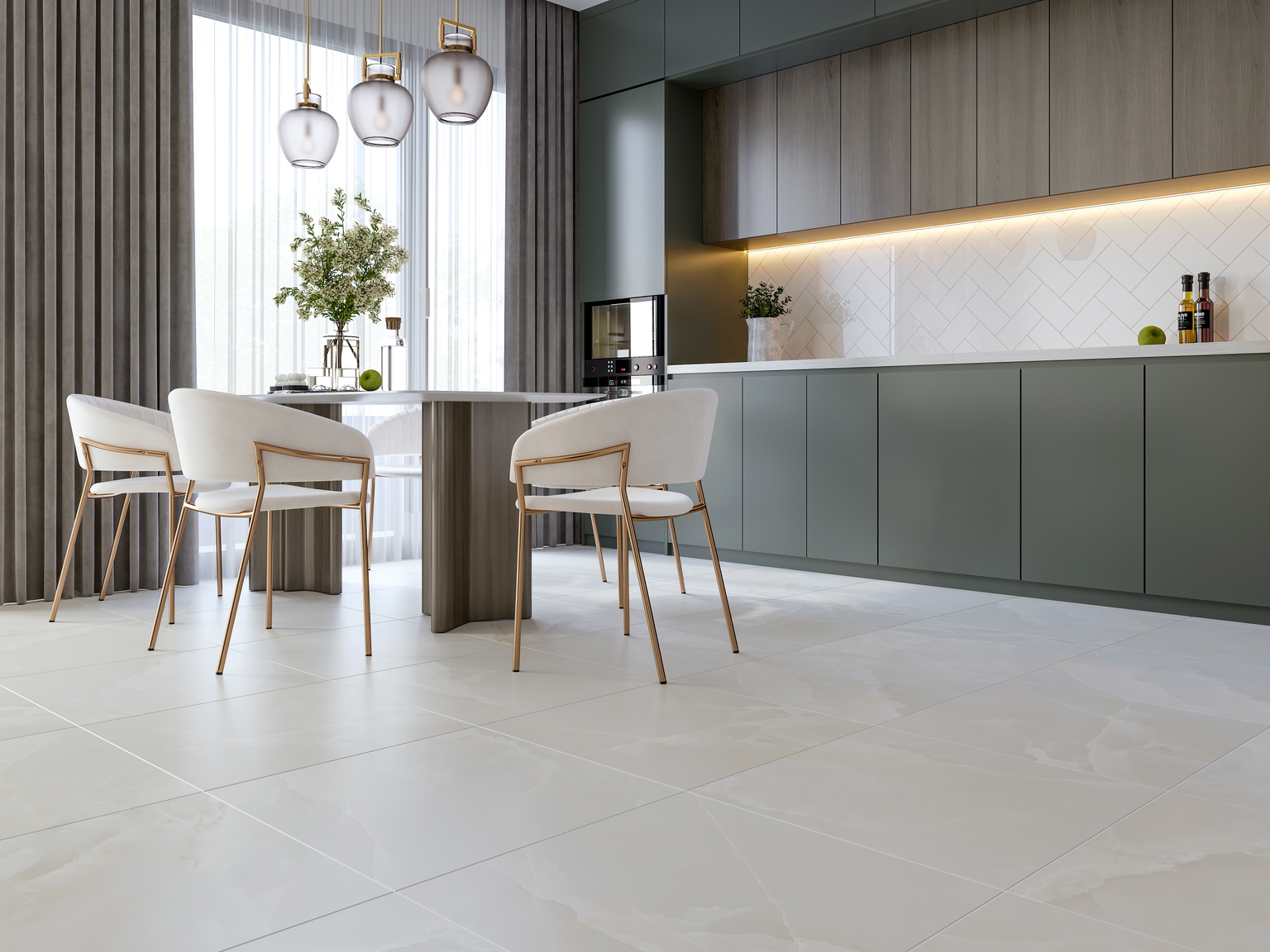 Akmens masės plytelės ONYX TOSCANO BEIGE, 60 x 60 cm (1,44 m2) - 3