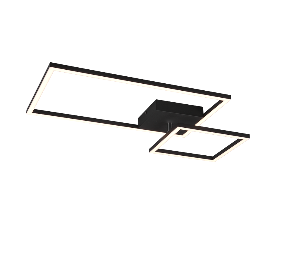 Lubinis LED šviestuvas REALITY PADELLA, 25 W, 3000 lm 3000 K, DIM, juodos sp, 63x37x7cm-0