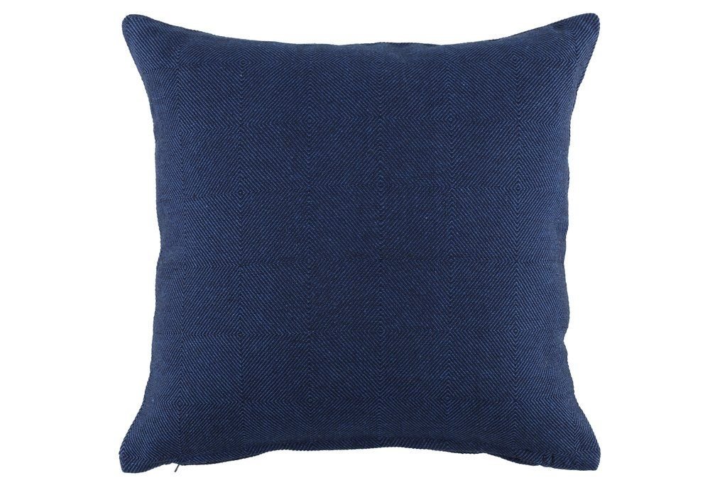 Dekoratyvinės pagalvės užvalkalas 4LIVING, t. mėlynos sp., 45 x 45 cm, 75% perd. Medv., 25% pol.