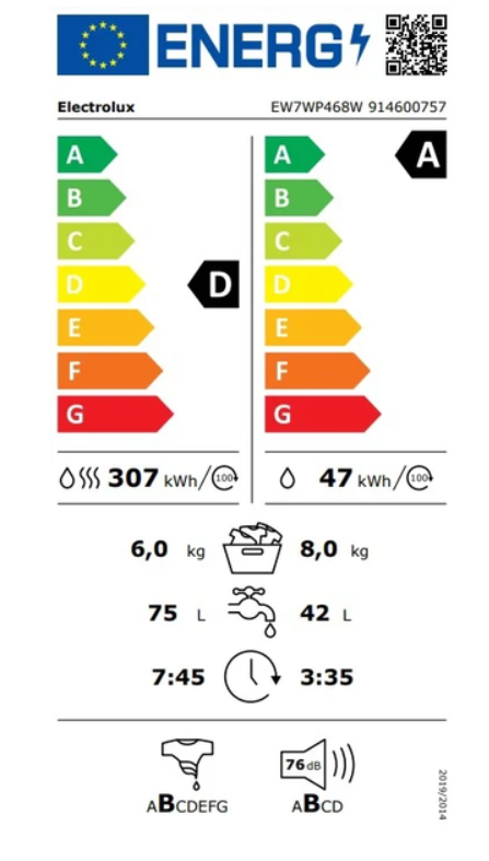 Skalbimo mašina Electrolux EW7WP468W - 6