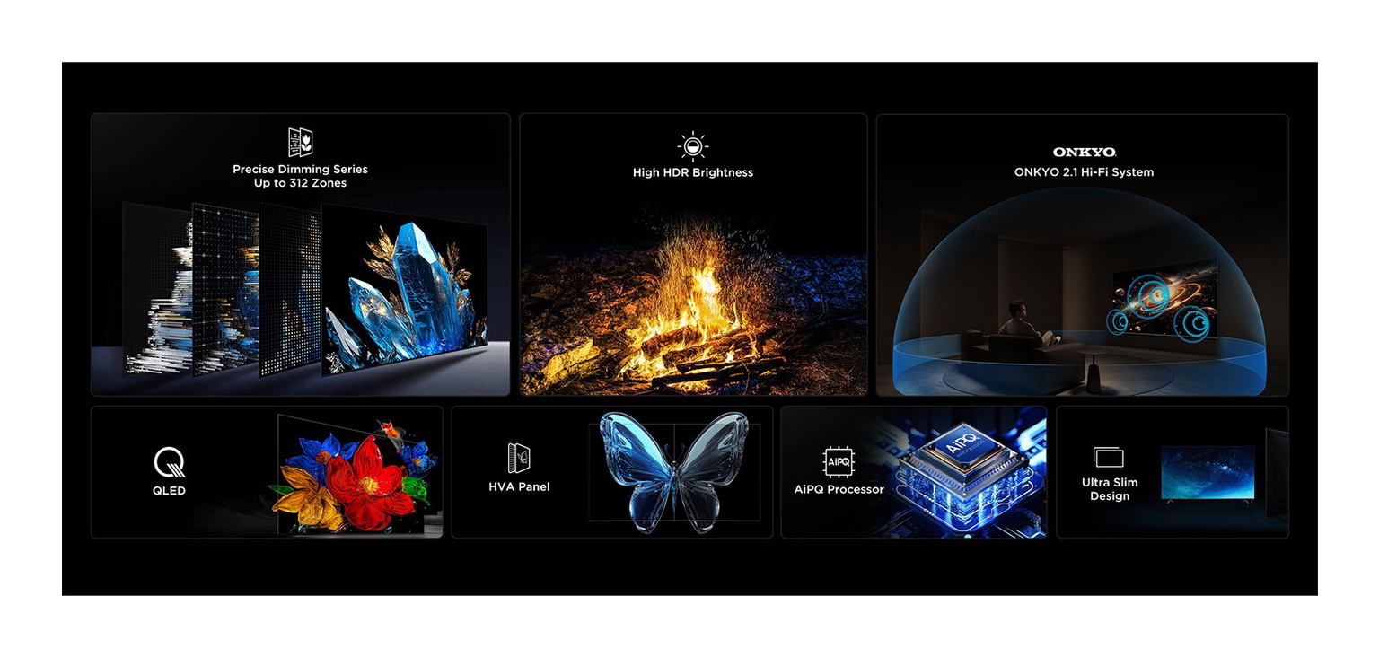 Televizorius TCL 55Q6C, QD-Mini LED, 55", 4K UHD - 7