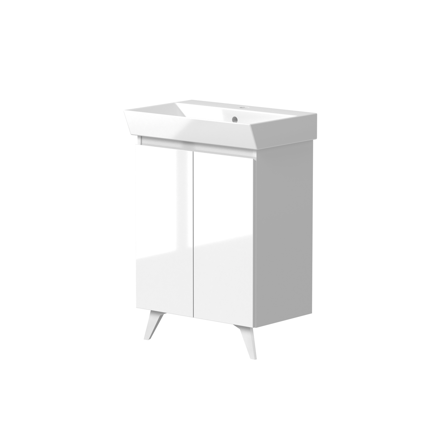 Vonios spintelė RB BATHROOM KAVO, su praustuvu, baltos sp., 59 x 85,5 x 39 cm-0