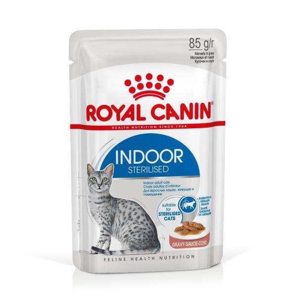 Šlapias naminių kačių ėdalas ROYAL CANIN INDOOR GRAVY, 12x85 g-1