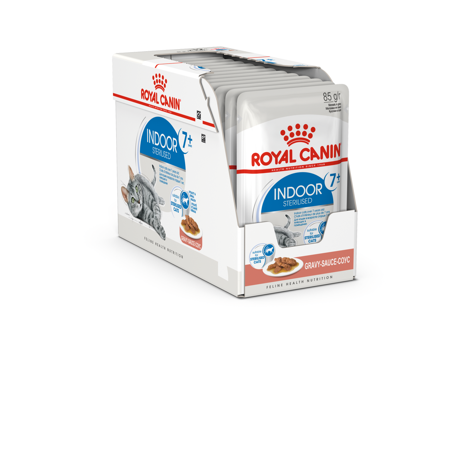 Šlapias naminių kačių ėdalas ROYAL CANIN INDOOR GRAVY, 12x85 g-0