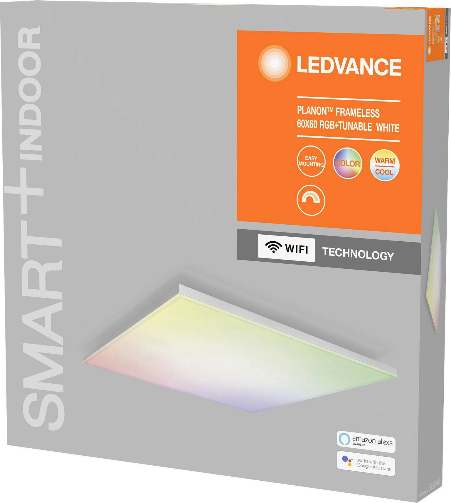 Išmanioji paviršinė LED panelė LEDVANCE PLANON, 36W, 3200 lm, 3000-6500 K, RGBW, APP/pultu, 60x60 cm - 3