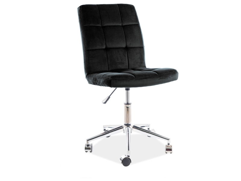 Biuro kėdė Q-020 VELVET, juoda - 1