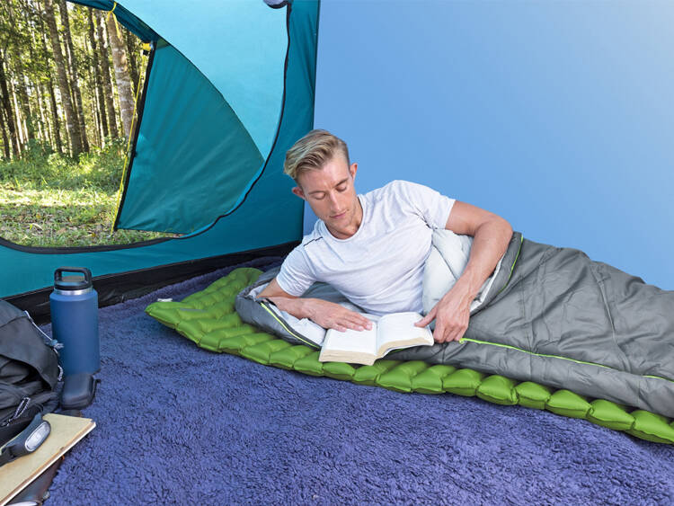 Pripučiamas čiužinys BESTWAY WANDERLITE, žalios sp., 1,88 m x 58,5 cm x 6,5 cm - 5