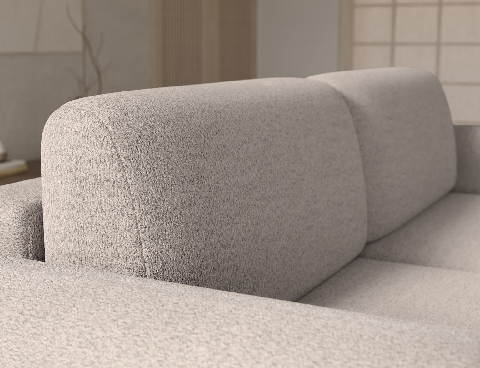 Kampinė sofa Acossta, smėlio sp., kairinė, 154 x 244 cm x 95 cm - 8